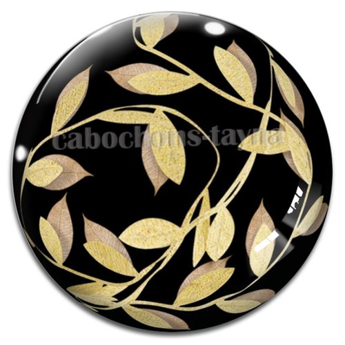 Cabochon feuille, cabochon résine - ou verre rond différente taille