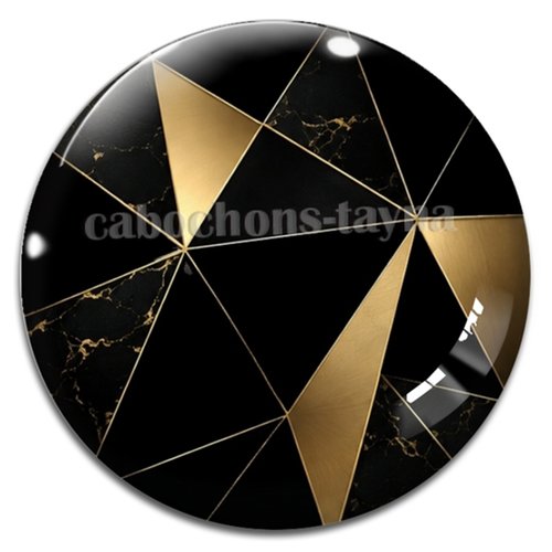 Cabochon géométrique, résine ou verre rond différente taille