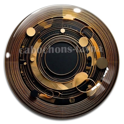 Cabochon cercle et spirale, résine ou verre rond différente taille
