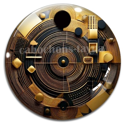 Cabochon cercle et spirale, résine ou verre rond différente taille