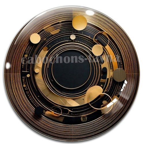 Cabochon cercle et spirale, résine ou verre rond différente taille