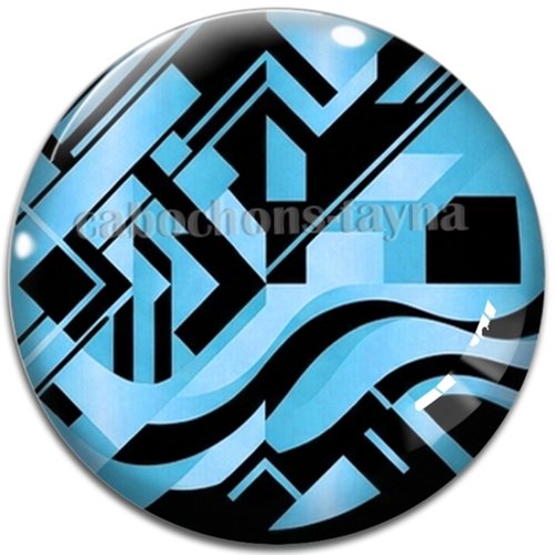 Cabochon géométrique, résine ou verre rond différente taille