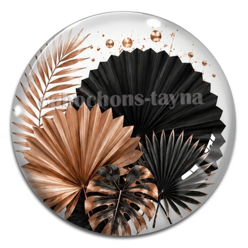 Cabochon feuille, cabochon résine - ou verre rond différente taille
