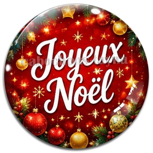 Cabochon joyeux noël, résine ou verre rond différente taille
