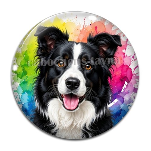 Cabochon chien, résine ou verre rond différente taille