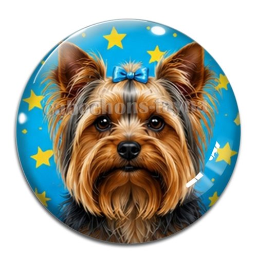 Cabochon chien, résine ou verre rond différente taille