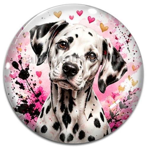 Cabochon chien, résine ou verre rond différente taille