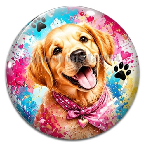 Cabochon chien, résine ou verre rond différente taille