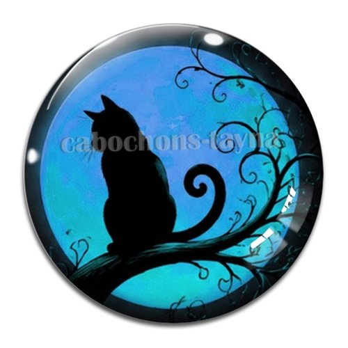 Cabochon chat, résine ou verre rond différente taille