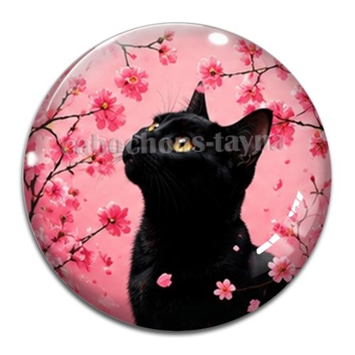 Cabochon chat, résine ou verre rond différente taille