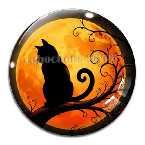Cabochon chat, résine ou verre rond différente taille