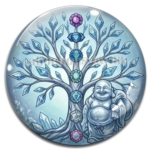 Cabochon arbre de vie, cabochon résine ou verre rond différente taille
