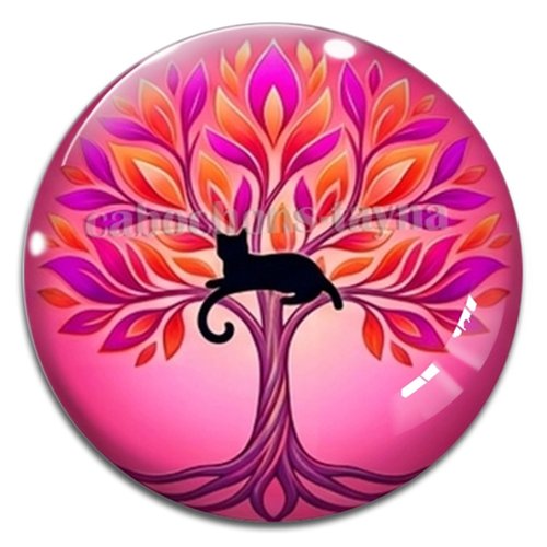Cabochon arbre de vie, cabochon résine ou verre rond différente taille