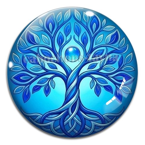 Cabochon arbre de vie, cabochon résine ou verre rond différente taille