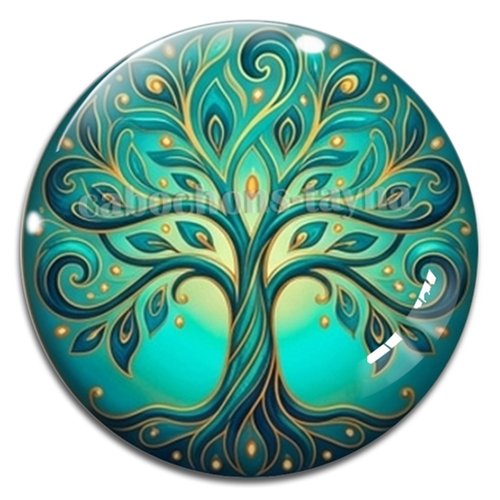 Cabochon arbre de vie, cabochon résine ou verre rond différente taille