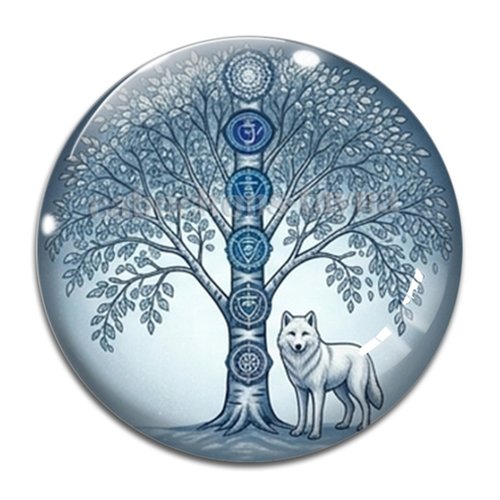 Cabochon arbre de vie, cabochon résine ou verre rond différente taille