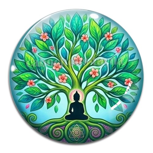 Cabochon arbre de vie, cabochon résine ou verre rond différente taille