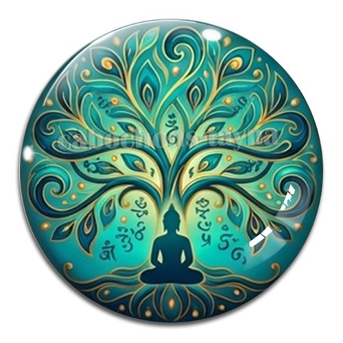 Cabochon arbre de vie, cabochon résine ou verre rond différente taille