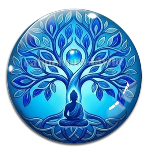 Cabochon arbre de vie, cabochon résine ou verre rond différente taille