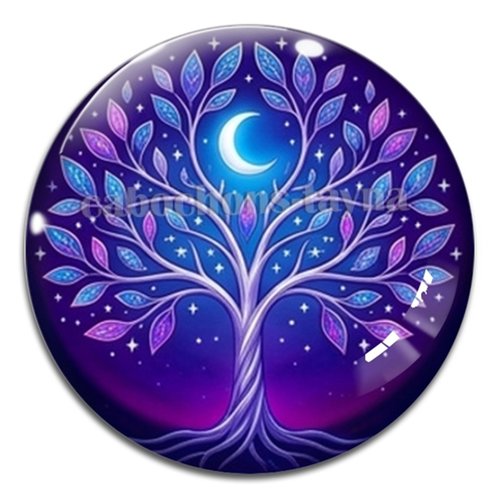 Cabochon arbre de vie, cabochon résine ou verre rond différente taille