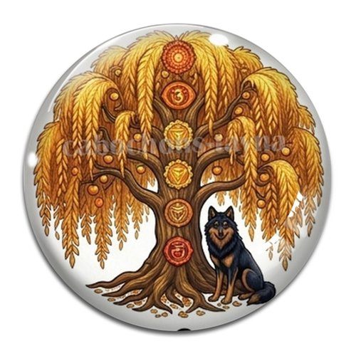 Cabochon arbre de vie, cabochon résine ou verre rond différente taille