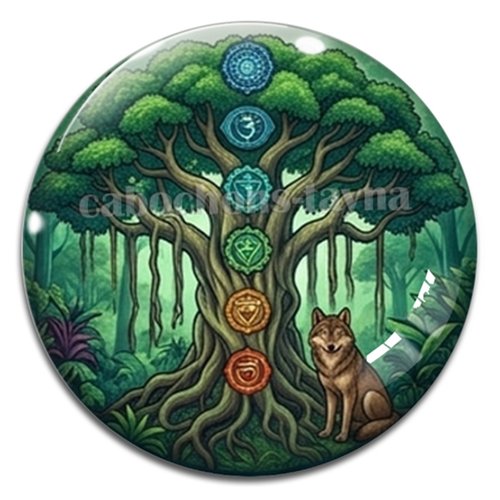 Cabochon arbre de vie, cabochon résine ou verre rond différente taille