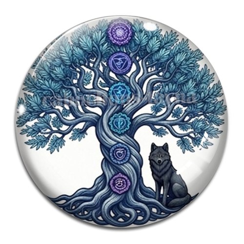 Cabochon arbre de vie, cabochon résine ou verre rond différente taille