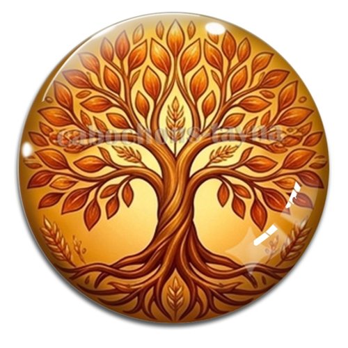 Cabochon arbre de vie, cabochon résine ou verre rond différente taille