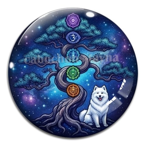 Cabochon arbre de vie, cabochon résine ou verre rond différente taille