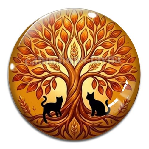 Cabochon arbre de vie, cabochon résine ou verre rond différente taille