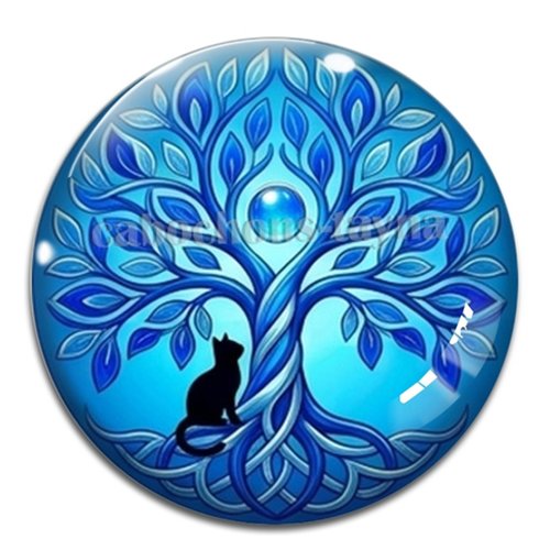 Cabochon arbre de vie, cabochon résine ou verre rond différente taille