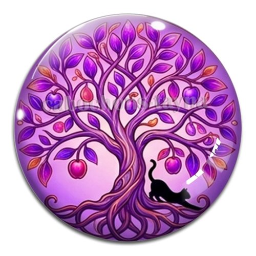 Cabochon arbre de vie, cabochon résine ou verre rond différente taille