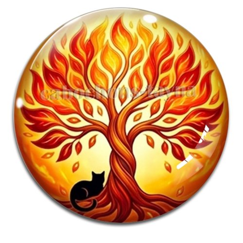 Cabochon arbre de vie, cabochon résine ou verre rond différente taille