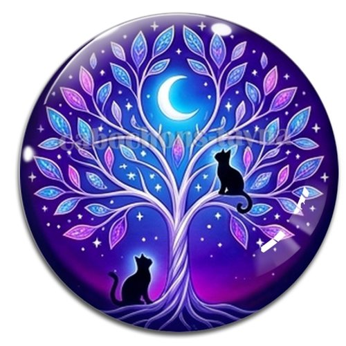 Cabochon arbre de vie, cabochon résine ou verre rond différente taille