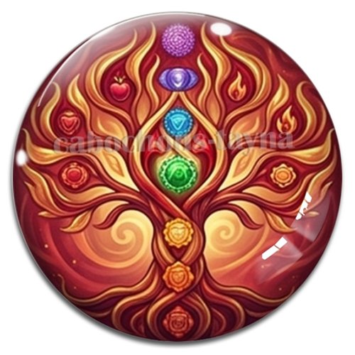 Cabochon arbre de vie, cabochon résine ou verre rond différente taille