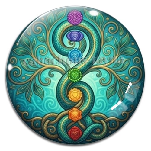 Cabochon arbre de vie, cabochon résine ou verre rond différente taille
