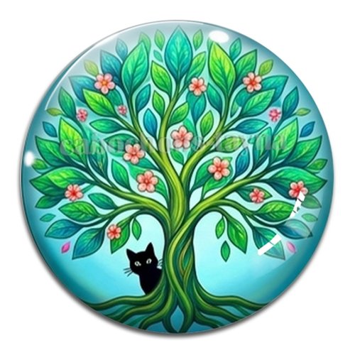 Cabochon arbre de vie, cabochon résine ou verre rond différente taille