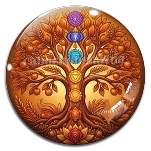 Cabochon arbre de vie, cabochon résine ou verre rond différente taille
