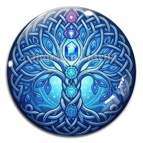 Cabochon arbre de vie, cabochon résine ou verre rond différente taille
