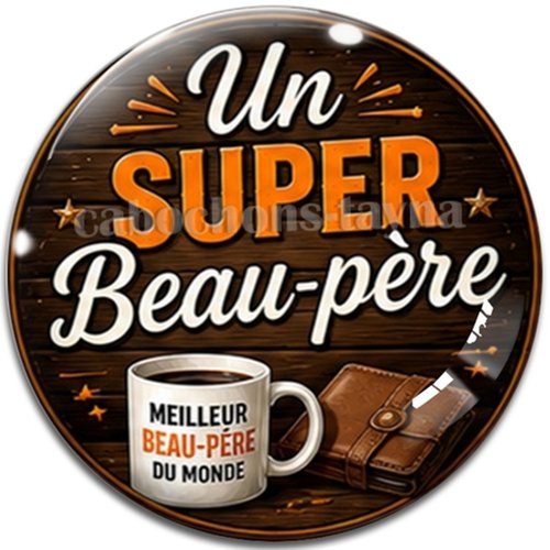 Cabochon un super beau père, cabochon résine ou verre rond différente taille