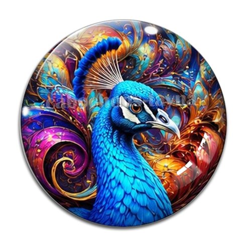 Cabochon paon, cabochon résine ou verre rond différente taille