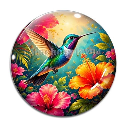 Cabochon oiseaux, cabochon résine ou verre rond différente taille