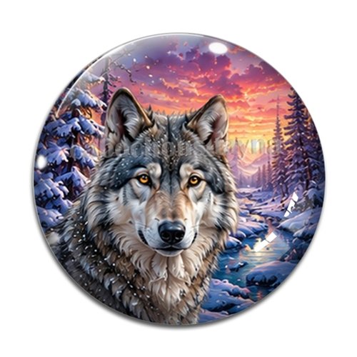 Cabochon loup, cabochon résine - ou verre rond différente taille