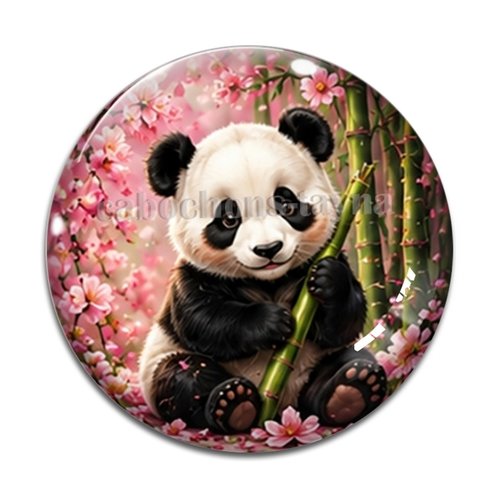 Cabochon panda, cabochon résine ou verre rond différente taille