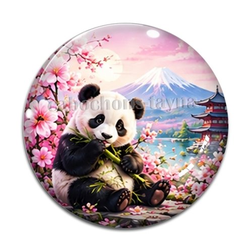 Cabochon panda, cabochon résine ou verre rond différente taille