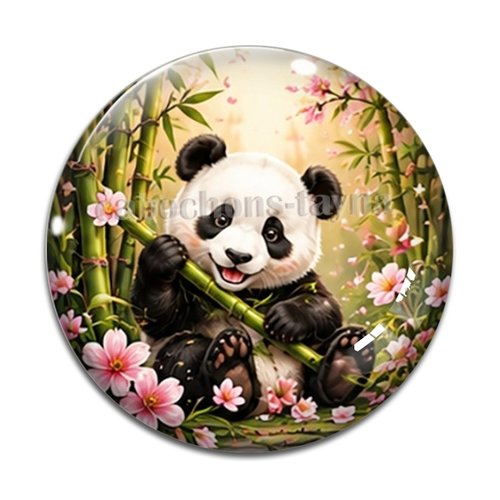 Cabochon panda, cabochon résine ou verre rond différente taille
