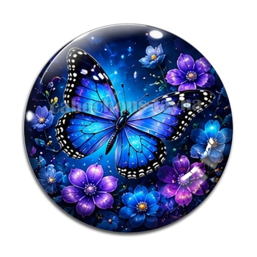 Cabochon papillon, cabochon résine ou verre rond différente taille
