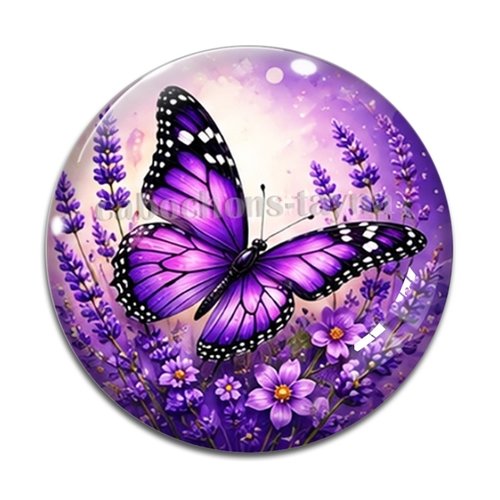 Cabochon papillon, cabochon résine ou verre rond différente taille