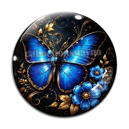 Cabochon papillon, cabochon résine ou verre rond différente taille