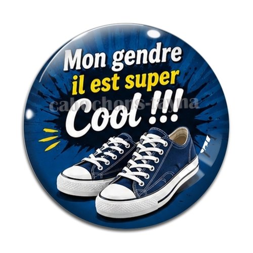Cabochon mon gendre il est super cool, cabochon résine, verre rond différente taille